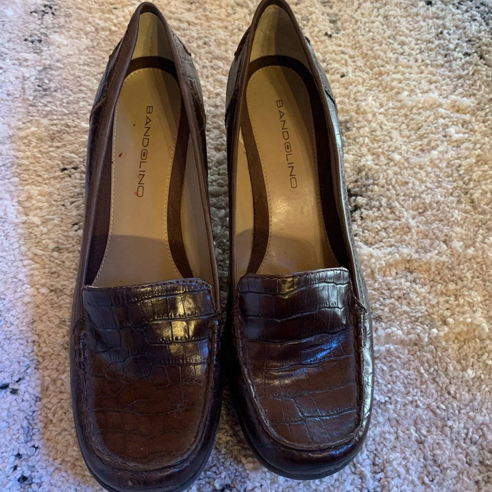 Bandolino Leather Croc loafer